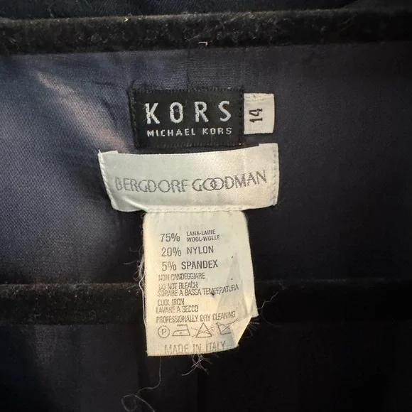 michael kors bergdorf goodman black wool blend womens jacket blazer - Picture 5 of 5